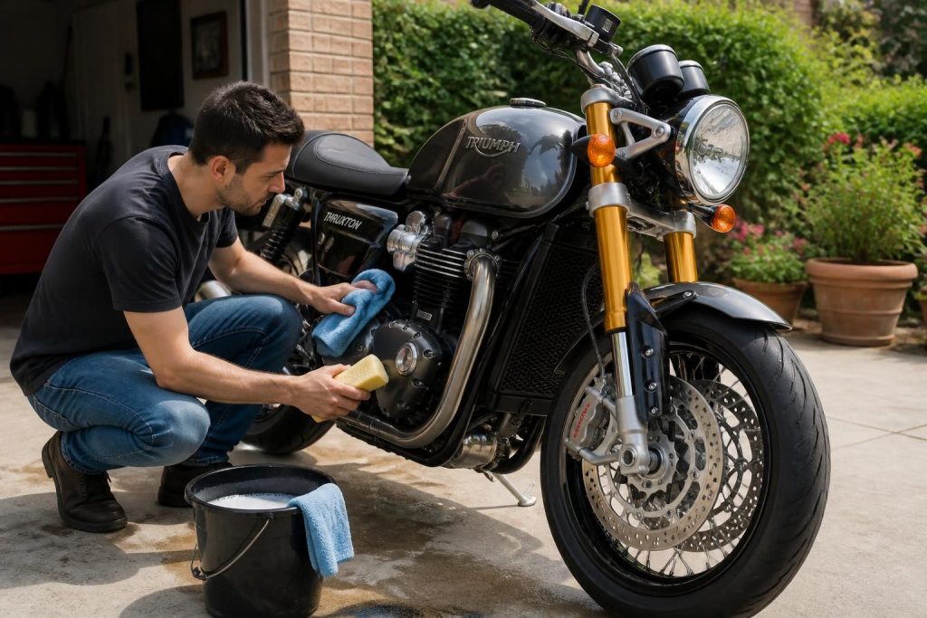 découvrez nos conseils pratiques pour laver votre moto efficacement tout en préservant ses composants et son éclat d'origine.