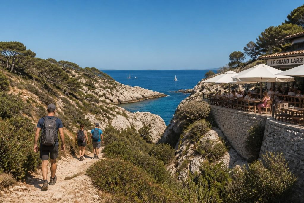 découvrez les sentiers de randonnée pittoresques autour de la calanque de marseilleveyre et profitez des meilleurs restaurants aux goudes pour une expérience authentique en bord de mer.